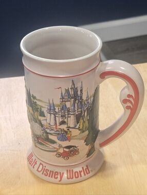 Vintage 1974 Walt Disney World Ceramic Stein - Cinderella Castle - Made in Japan